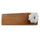 2 Pieces White Crackle Ceramic Melon Wooden Door Stopper